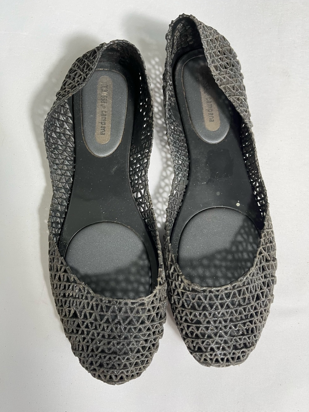 Melissa + Campana Black Jelly Ballet Flats Size US 9‎